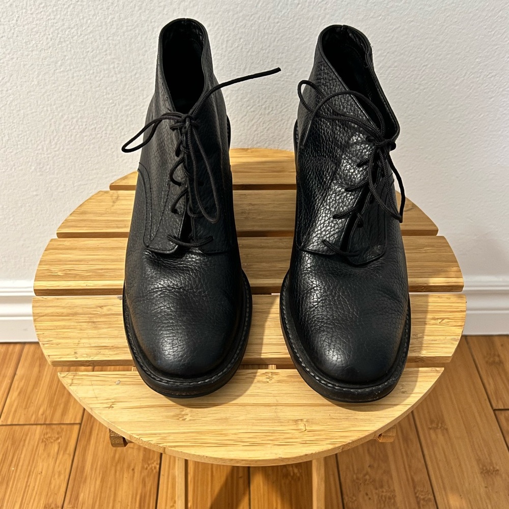 Rachel Comey Black Ibex Lace Up Oxford Booties Sz 7